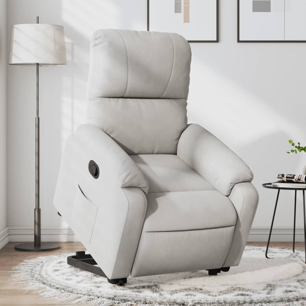 Sta-op-stoel verstelbaar microvezelstof lichtgrijs is nu te koop bij PeponiXL, paradijselijk wonen!