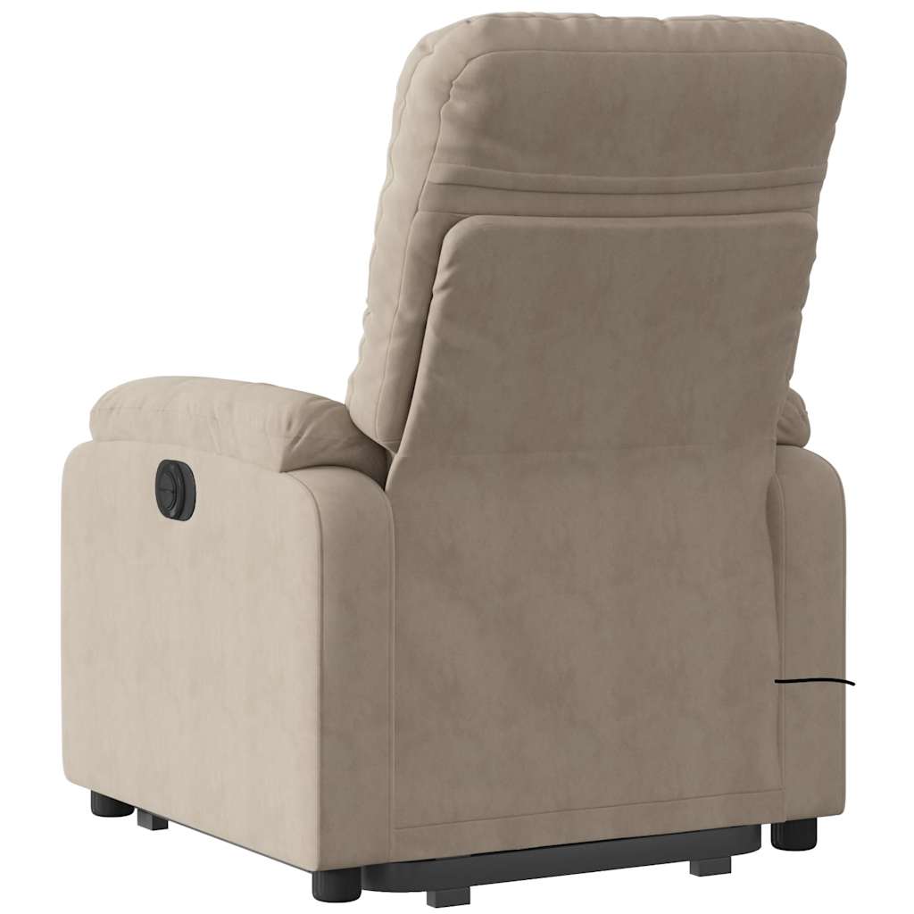 Sta-op-massagestoel verstelbaar microvezelstof taupe is nu te koop bij PeponiXL, paradijselijk wonen!
