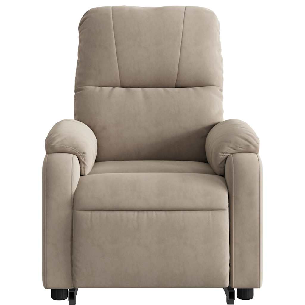 Sta-op-massagestoel verstelbaar microvezelstof taupe is nu te koop bij PeponiXL, paradijselijk wonen!