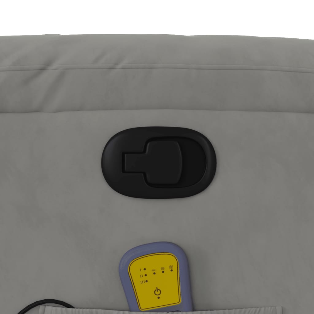 Sta-op-massagestoel verstelbaar microvezelstof lichtgrijs is nu te koop bij PeponiXL, paradijselijk wonen!