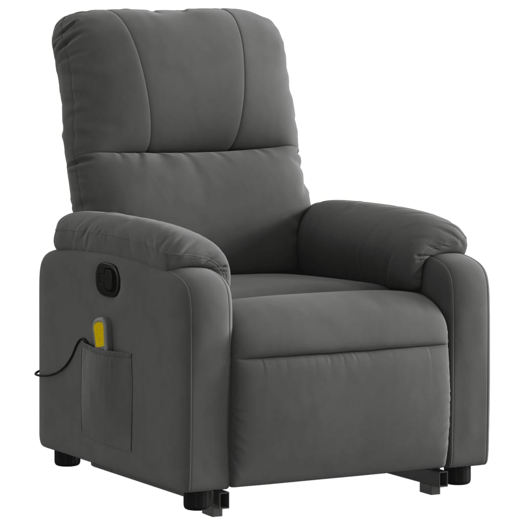 Sta-op-massagestoel verstelbaar microvezelstof donkergrijs is nu te koop bij PeponiXL, paradijselijk wonen!