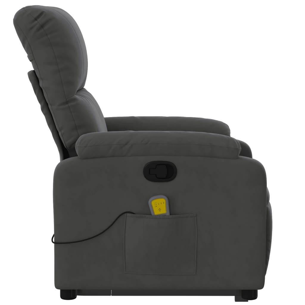 Sta-op-massagestoel verstelbaar microvezelstof donkergrijs is nu te koop bij PeponiXL, paradijselijk wonen!