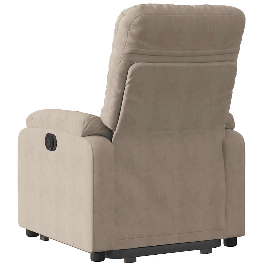Sta-op-stoel elektrisch verstelbaar microvezelstof taupe is nu te koop bij PeponiXL, paradijselijk wonen!