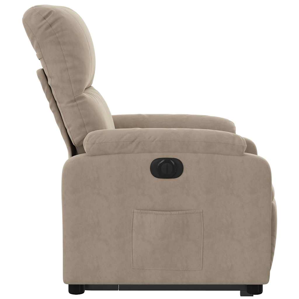 Sta-op-stoel elektrisch verstelbaar microvezelstof taupe is nu te koop bij PeponiXL, paradijselijk wonen!