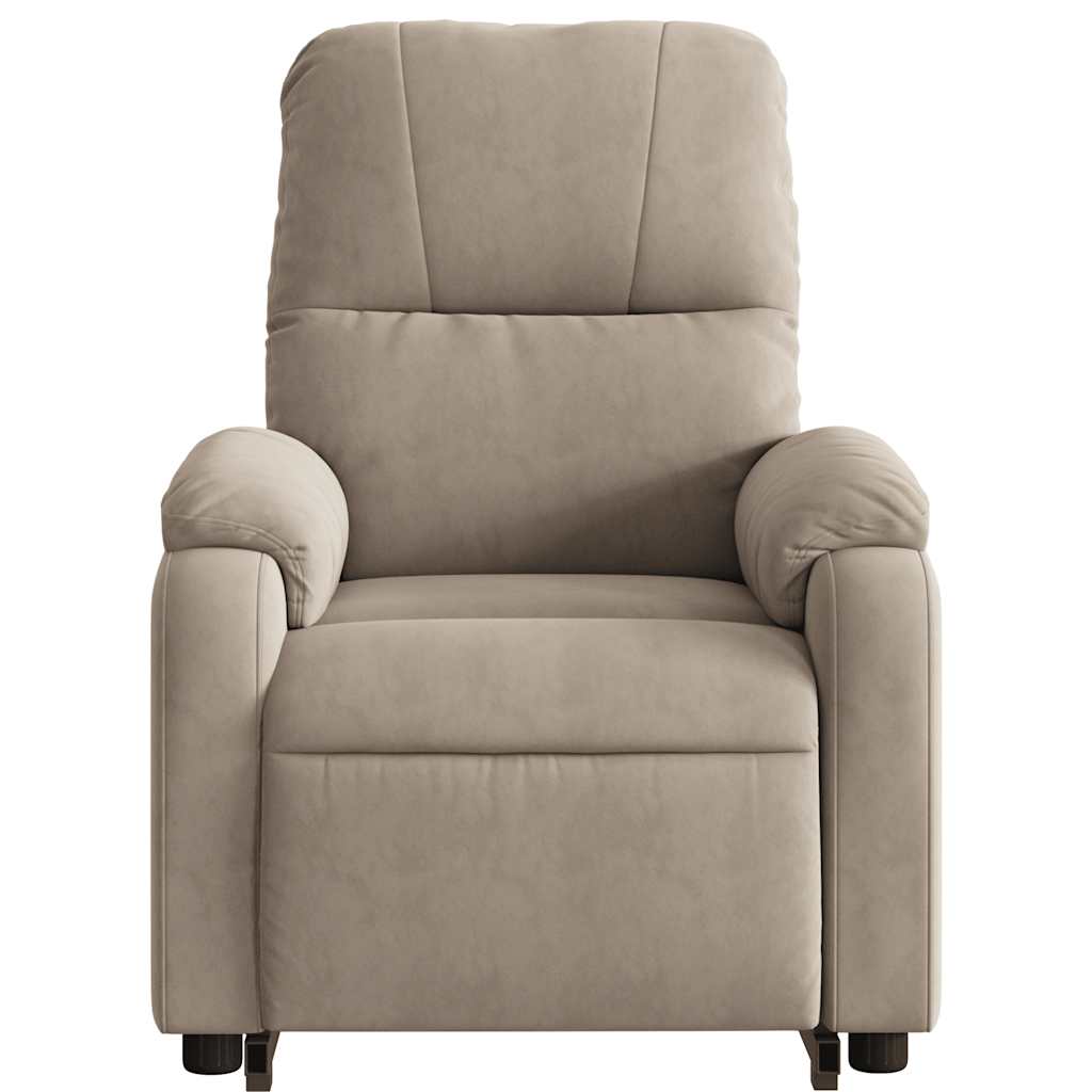 Sta-op-massagestoel elektrisch verstelbaar microvezelstof taupe is nu te koop bij PeponiXL, paradijselijk wonen!