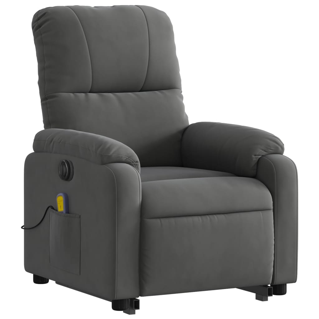 Sta-op-massagestoel elektrisch microvezelstof donkergrijs is nu te koop bij PeponiXL, paradijselijk wonen!