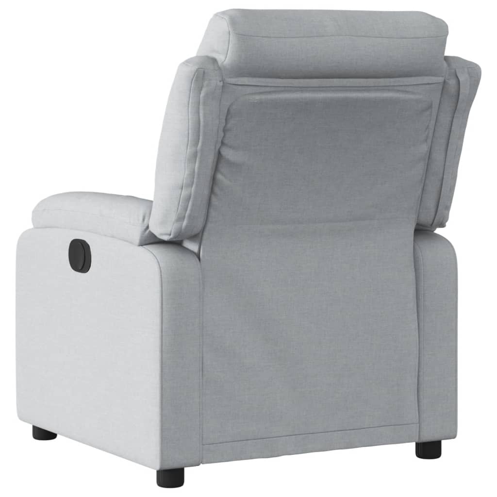 Fauteuil elektrisch verstelbaar stof lichtgrijs is nu te koop bij PeponiXL, paradijselijk wonen!