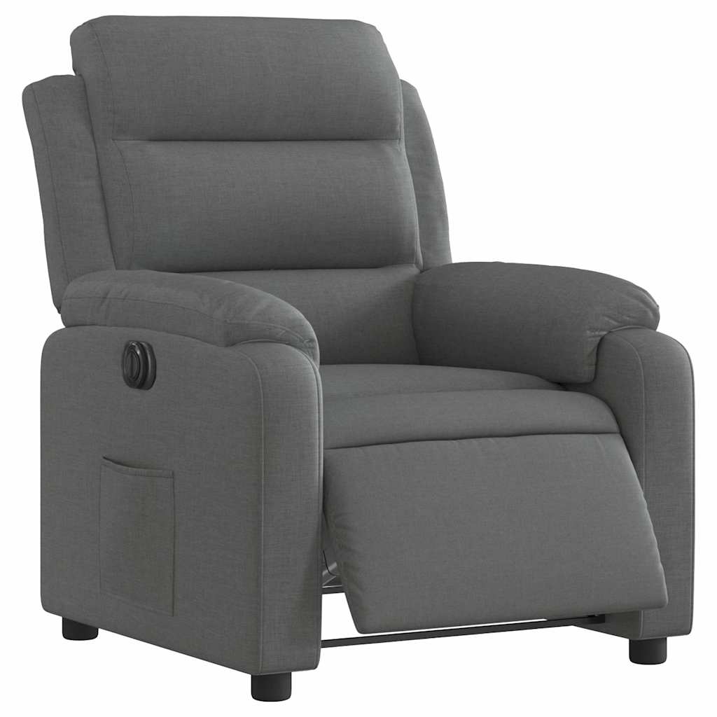 Fauteuil elektrisch verstelbaar stof donkergrijs is nu te koop bij PeponiXL, paradijselijk wonen!