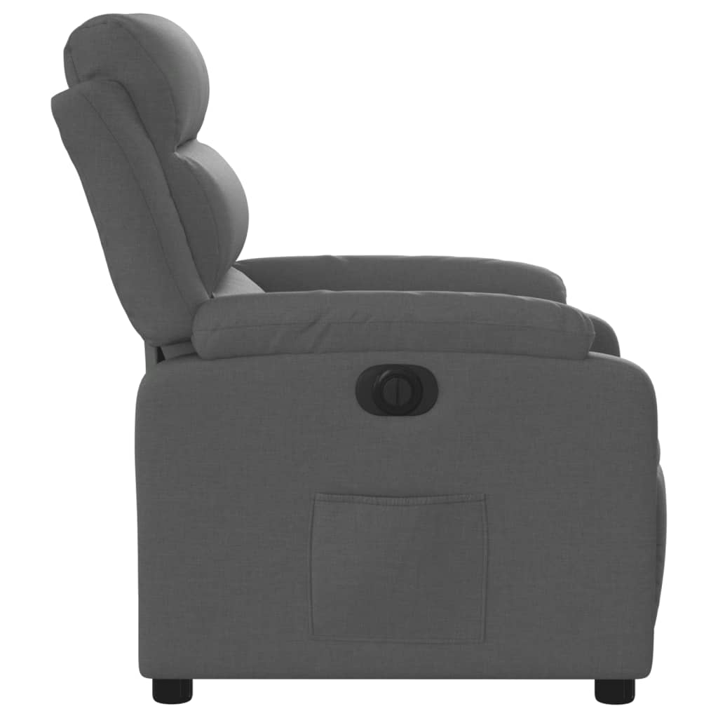 Fauteuil elektrisch verstelbaar stof donkergrijs is nu te koop bij PeponiXL, paradijselijk wonen!