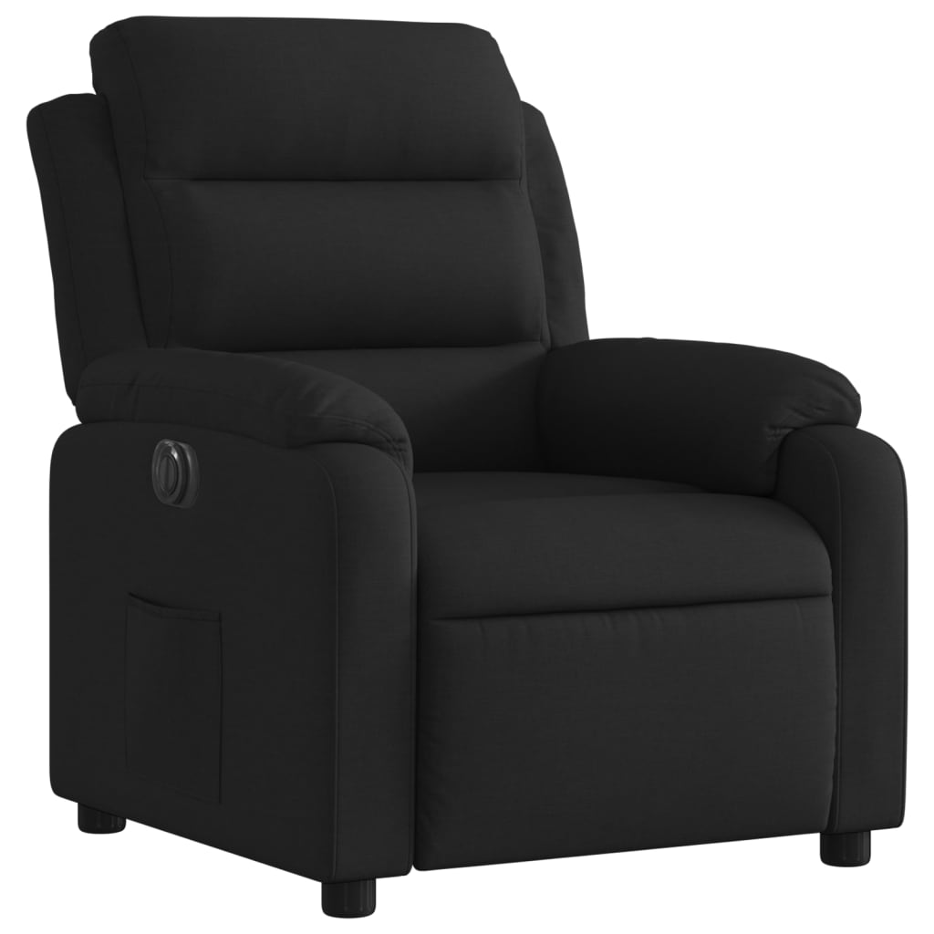 Fauteuil verstelbaar elektrisch stof zwart is nu te koop bij PeponiXL, paradijselijk wonen!