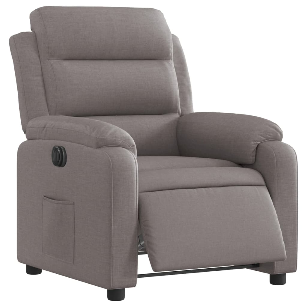 Fauteuil verstelbaar elektrisch stof taupe is nu te koop bij PeponiXL, paradijselijk wonen!