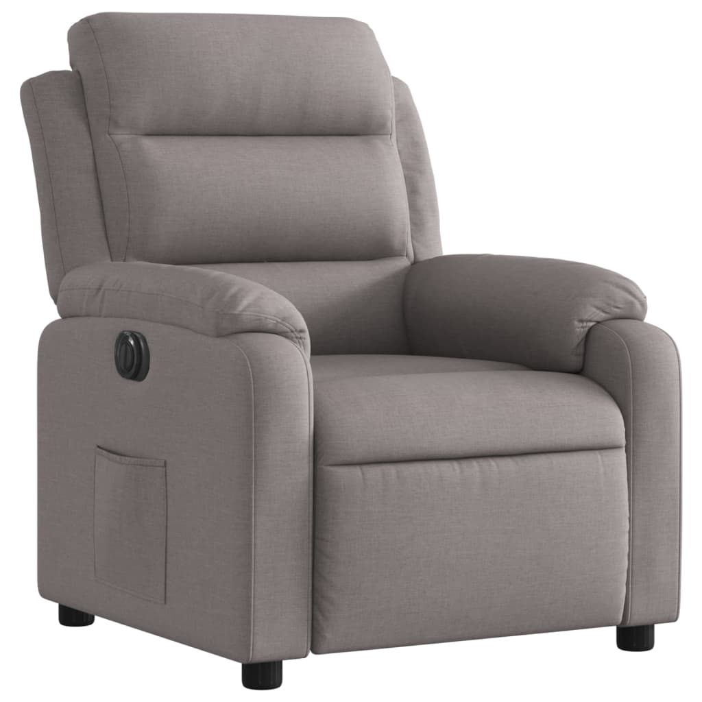 Fauteuil verstelbaar elektrisch stof taupe is nu te koop bij PeponiXL, paradijselijk wonen!