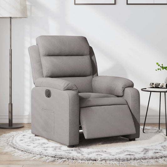 Fauteuil verstelbaar elektrisch stof taupe is nu te koop bij PeponiXL, paradijselijk wonen!