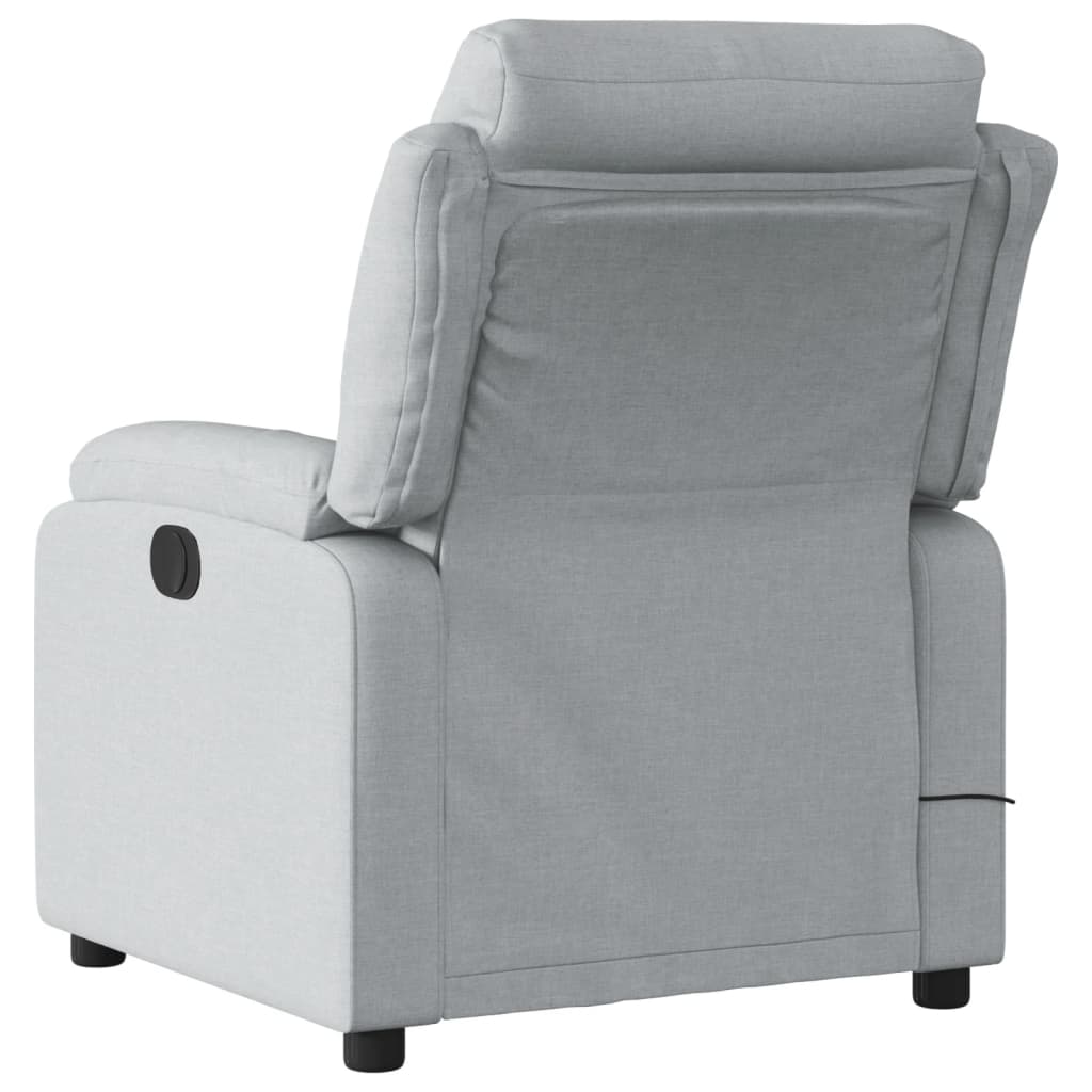Massagestoel elektrisch verstelbaar stof lichtgrijs is nu te koop bij PeponiXL, paradijselijk wonen!