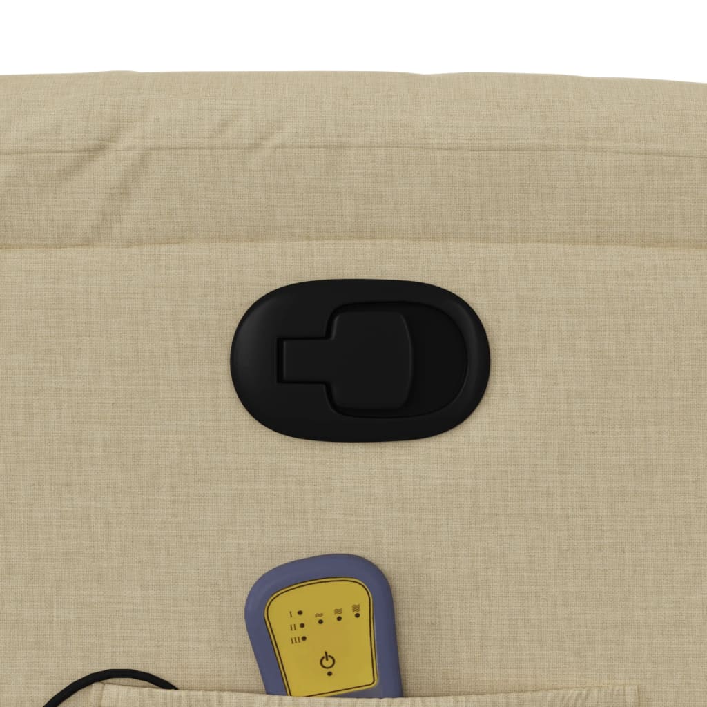 Sta-op-massagestoel verstelbaar stof crèmekleurig is nu te koop bij PeponiXL, paradijselijk wonen!