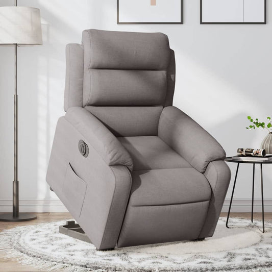 Sta-op-stoel elektrisch verstelbaar stof taupe is nu te koop bij PeponiXL, paradijselijk wonen!