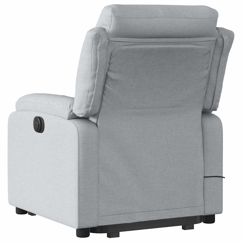 Sta-op-massagestoel elektrisch verstelbaar stof lichtgrijs is nu te koop bij PeponiXL, paradijselijk wonen!