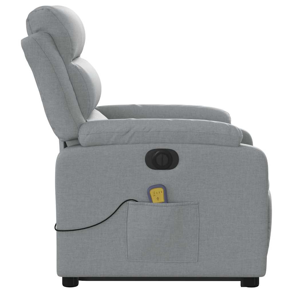Sta-op-massagestoel elektrisch verstelbaar stof lichtgrijs is nu te koop bij PeponiXL, paradijselijk wonen!