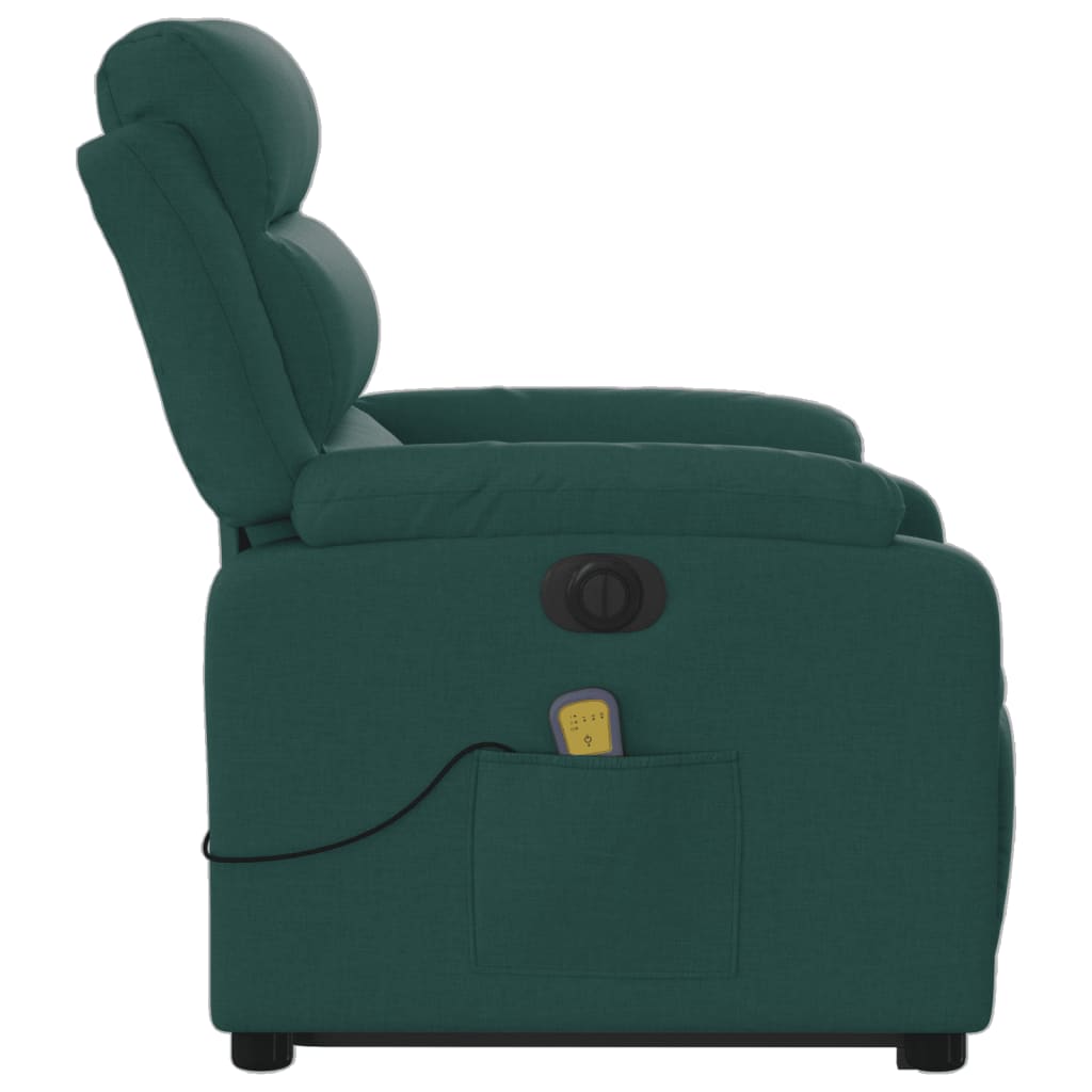 Sta-op-massagestoel elektrisch verstelbaar stof donkergroen is nu te koop bij PeponiXL, paradijselijk wonen!
