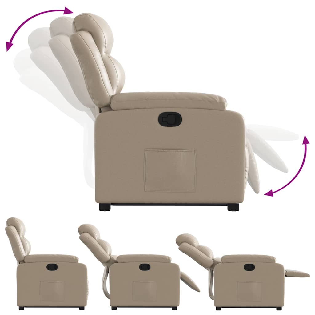 Sta-op-stoel kunstleer cappuccinokleurig is nu te koop bij PeponiXL, paradijselijk wonen!