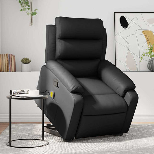 Sta-op-massagestoel verstelbaar kunstleer zwart is nu te koop bij PeponiXL, paradijselijk wonen!
