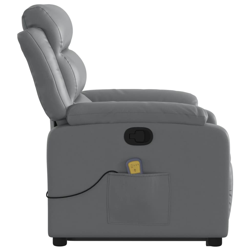 Sta-op-massagestoel verstelbaar kunstleer grijs is nu te koop bij PeponiXL, paradijselijk wonen!