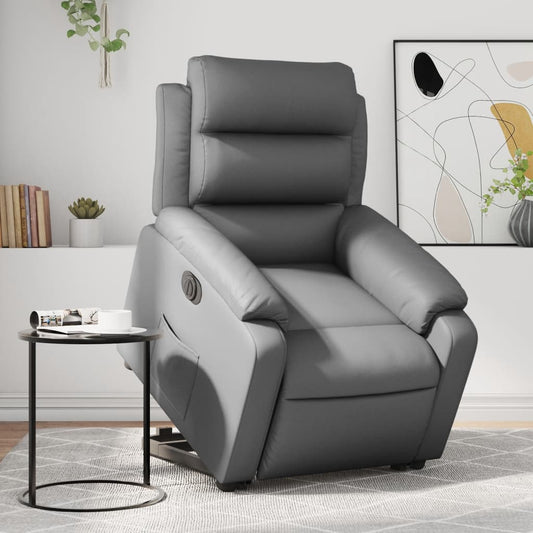 Sta-op-stoel elektrisch kunstleer grijs is nu te koop bij PeponiXL, paradijselijk wonen!