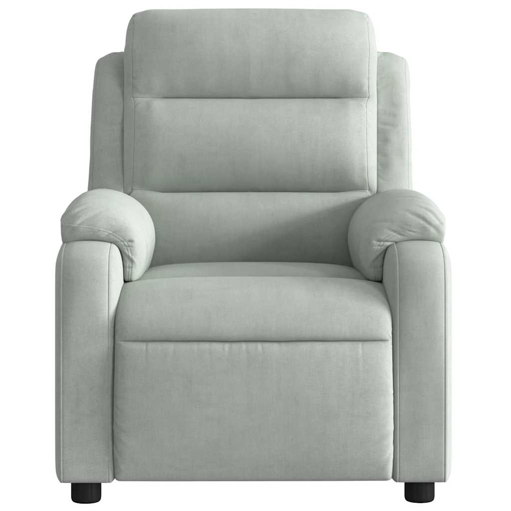 Fauteuil elektrisch verstelbaar stof lichtgrijs