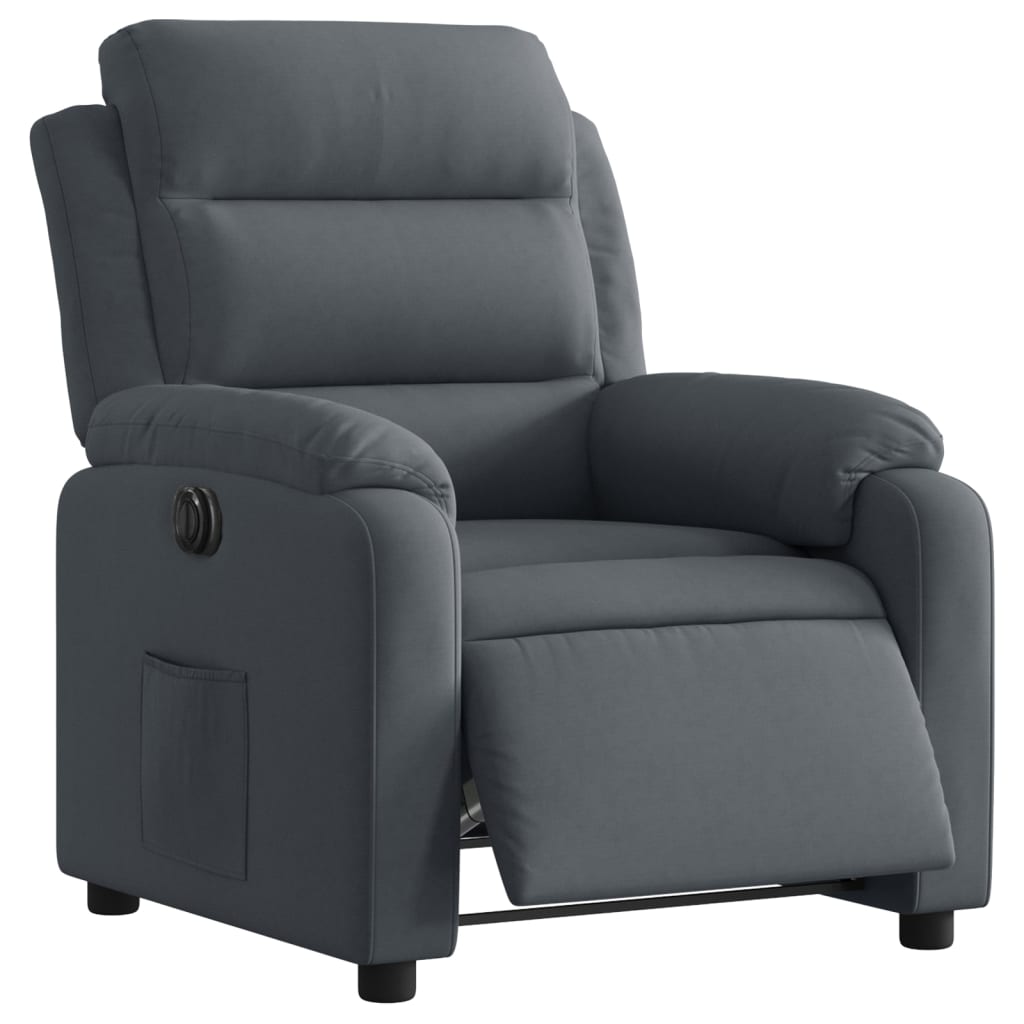 Fauteuil elektrisch verstelbaar stof donkergrijs is nu te koop bij PeponiXL, paradijselijk wonen!