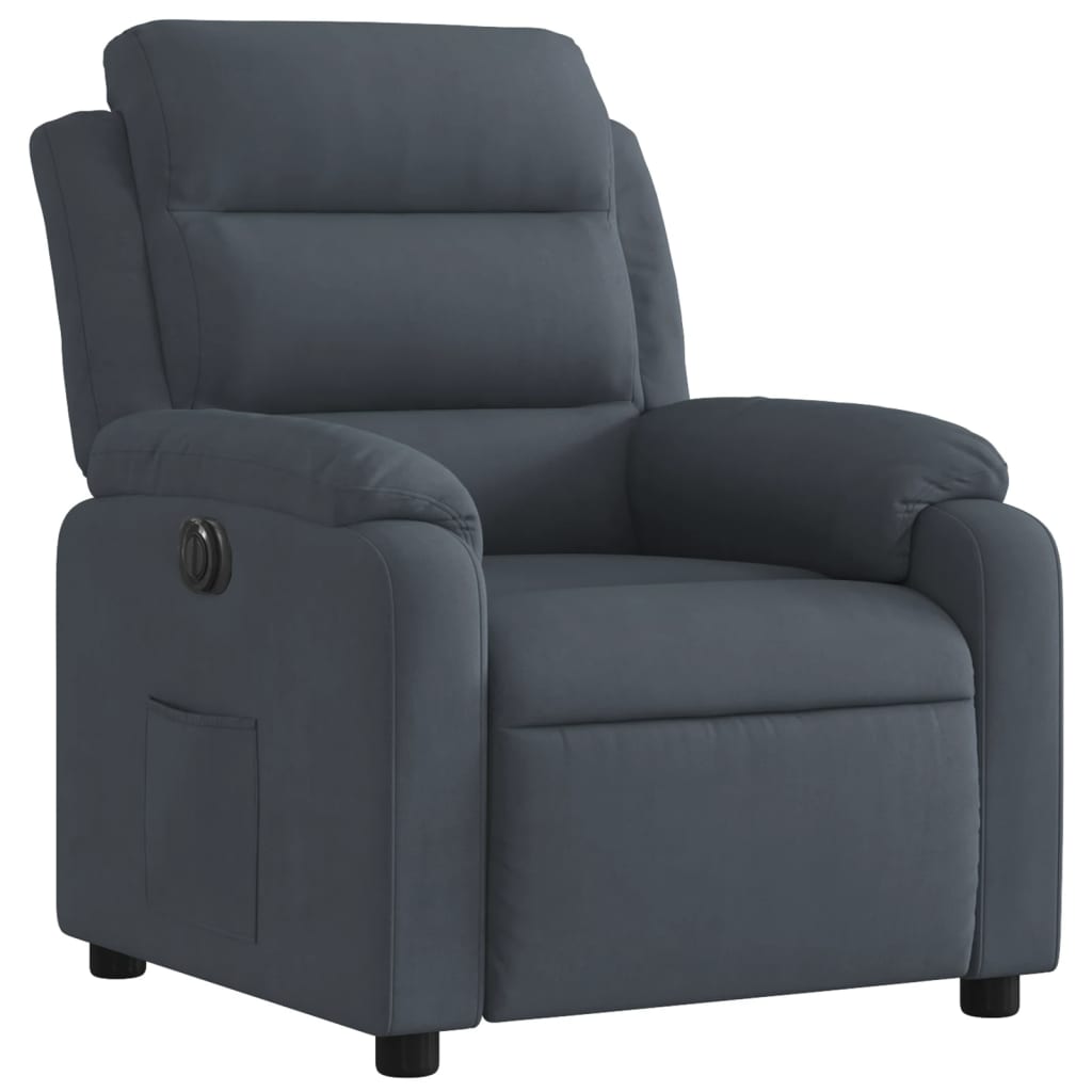 Fauteuil elektrisch verstelbaar stof donkergrijs is nu te koop bij PeponiXL, paradijselijk wonen!