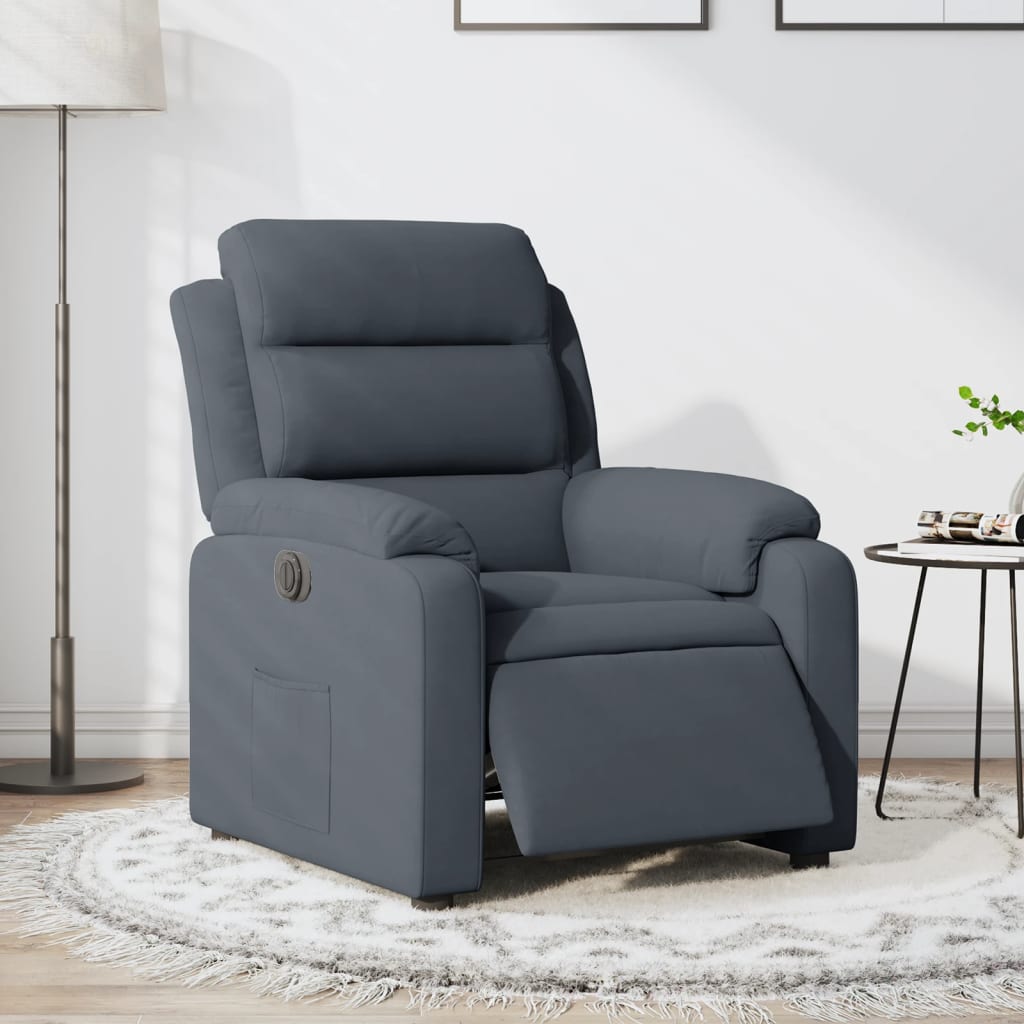 Fauteuil elektrisch verstelbaar stof donkergrijs is nu te koop bij PeponiXL, paradijselijk wonen!