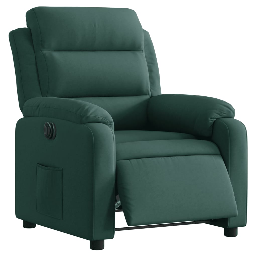 Fauteuil verstelbaar elektrisch stof donkergroen is nu te koop bij PeponiXL, paradijselijk wonen!