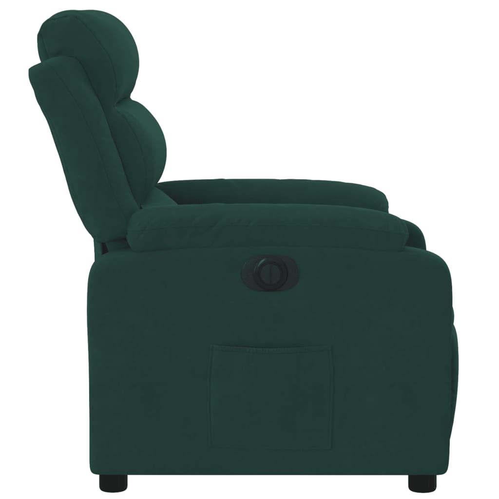 Fauteuil verstelbaar elektrisch stof donkergroen is nu te koop bij PeponiXL, paradijselijk wonen!