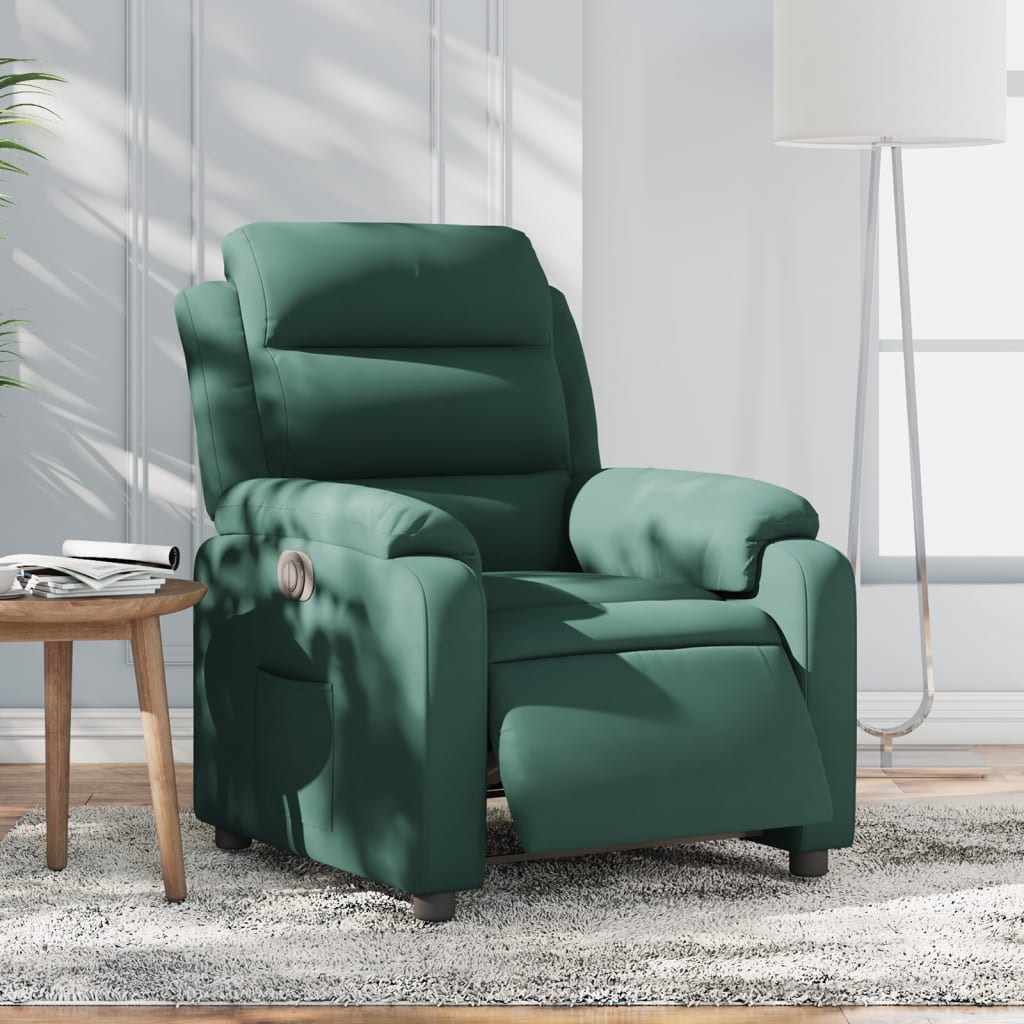 Fauteuil verstelbaar elektrisch stof donkergroen is nu te koop bij PeponiXL, paradijselijk wonen!