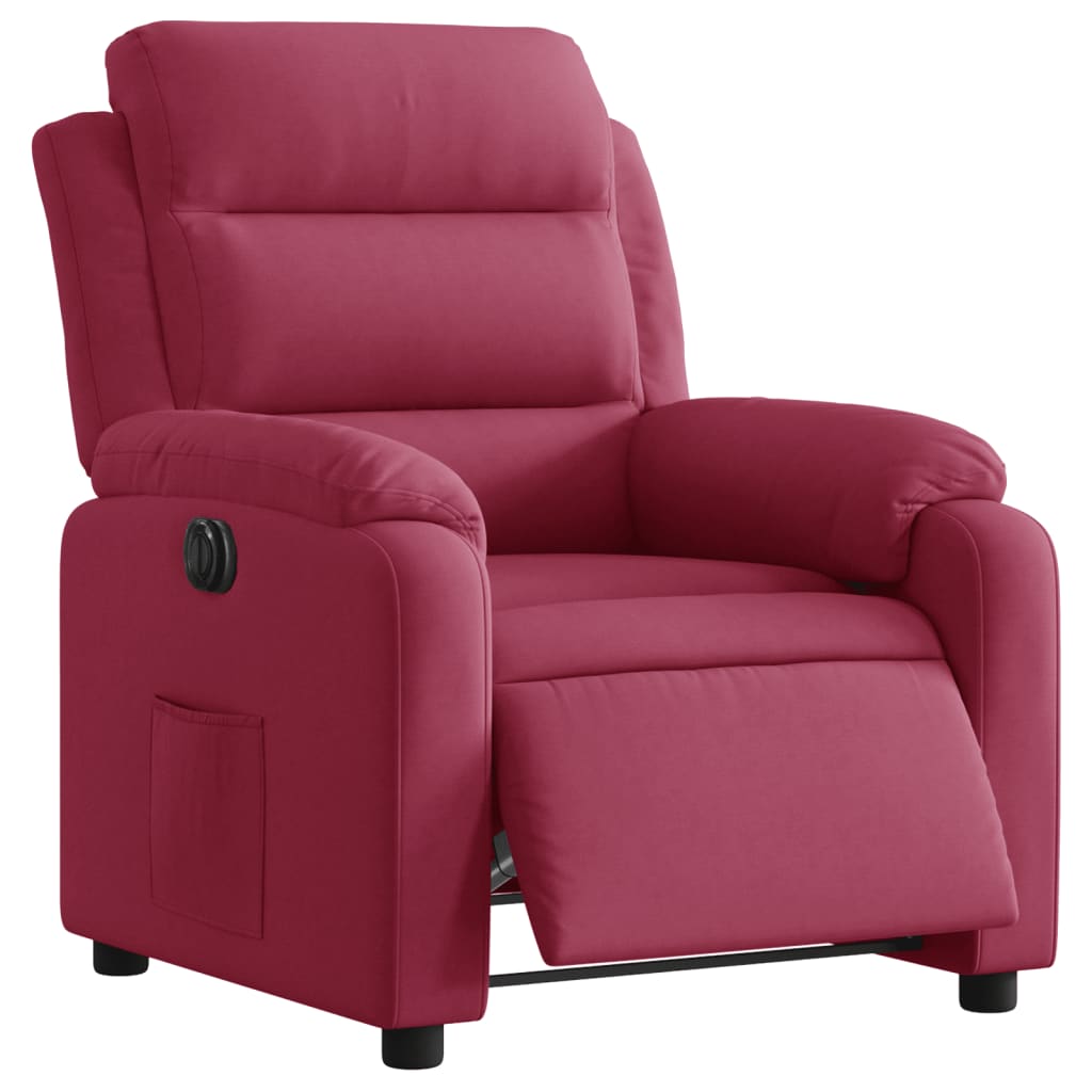 Fauteuil verstelbaar elektrisch stof wijnrood is nu te koop bij PeponiXL, paradijselijk wonen!