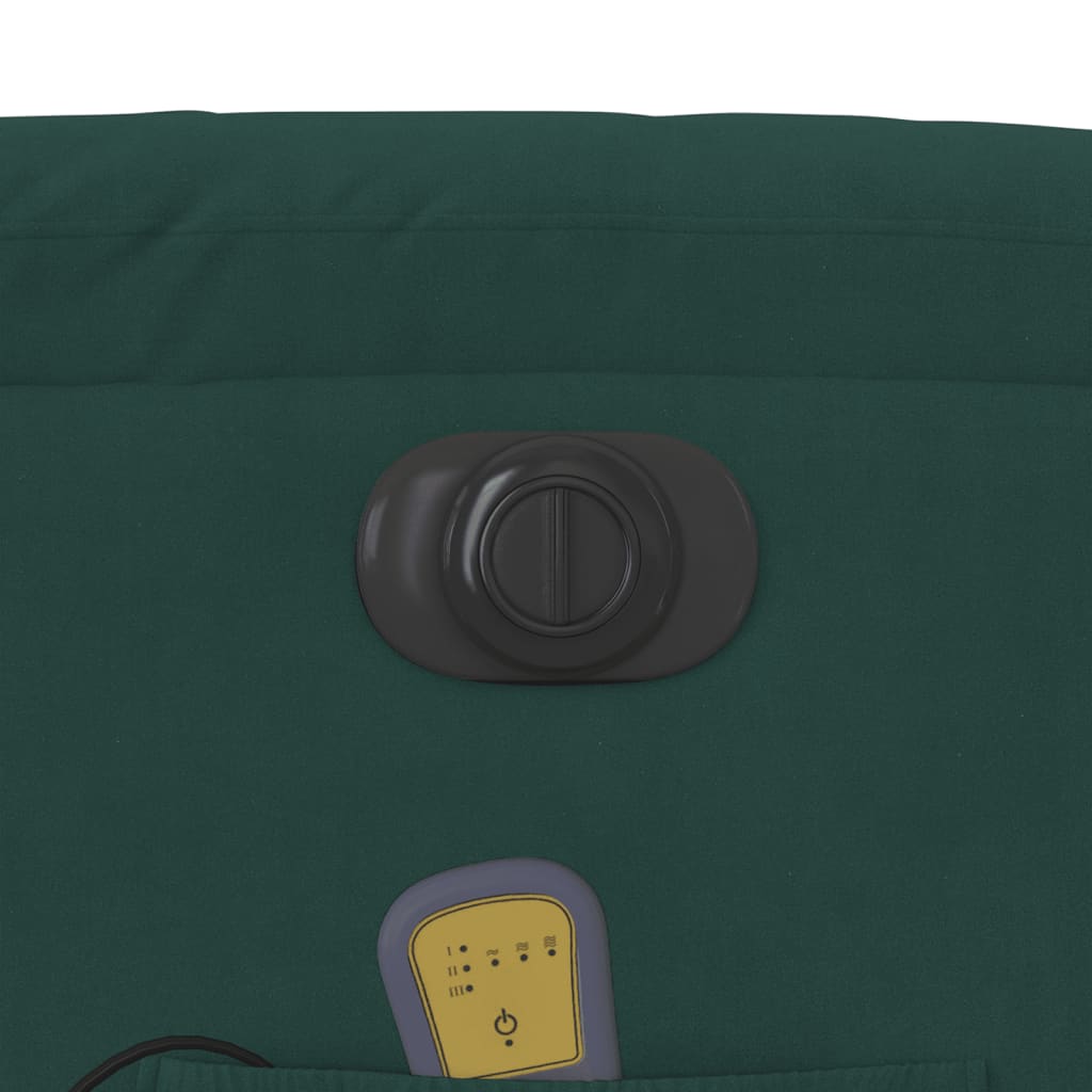 Massagestoel elektrisch verstelbaar fluweel donkergroen is nu te koop bij PeponiXL, paradijselijk wonen!