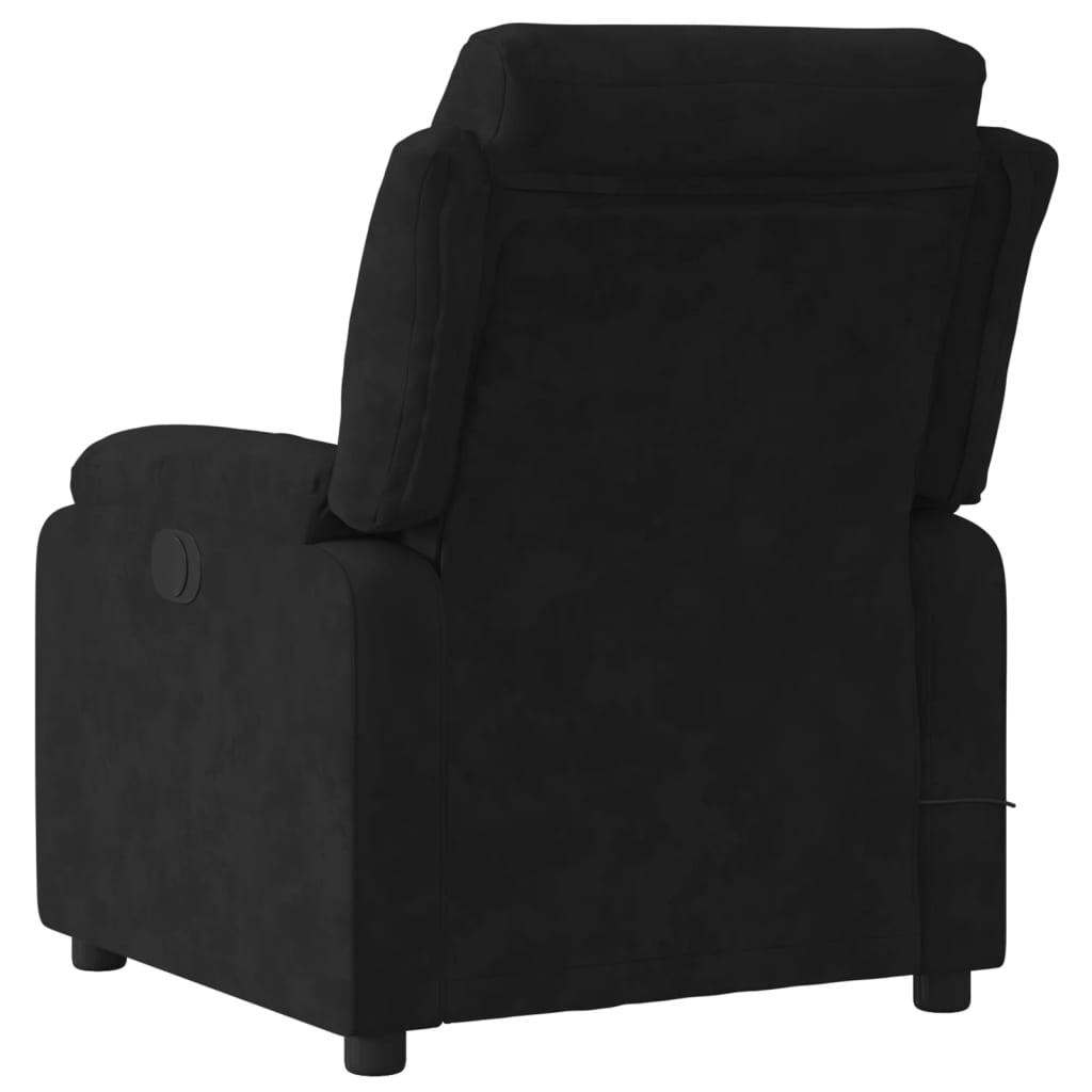 Massagestoel elektrisch verstelbaar fluweel zwart is nu te koop bij PeponiXL, paradijselijk wonen!