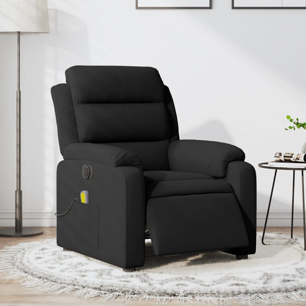 Massagestoel elektrisch verstelbaar fluweel zwart is nu te koop bij PeponiXL, paradijselijk wonen!