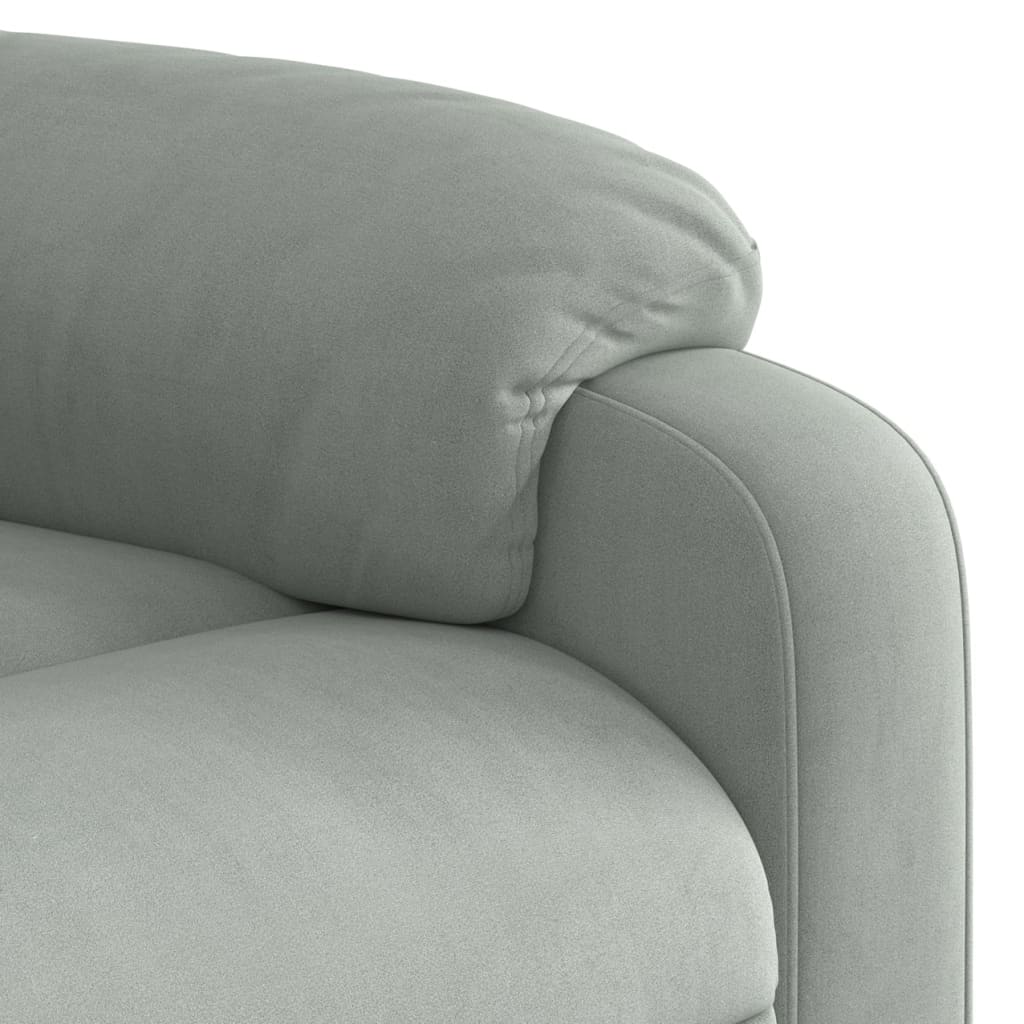 Sta-op-stoel verstelbaar fluweel lichtgrijs is nu te koop bij PeponiXL, paradijselijk wonen!