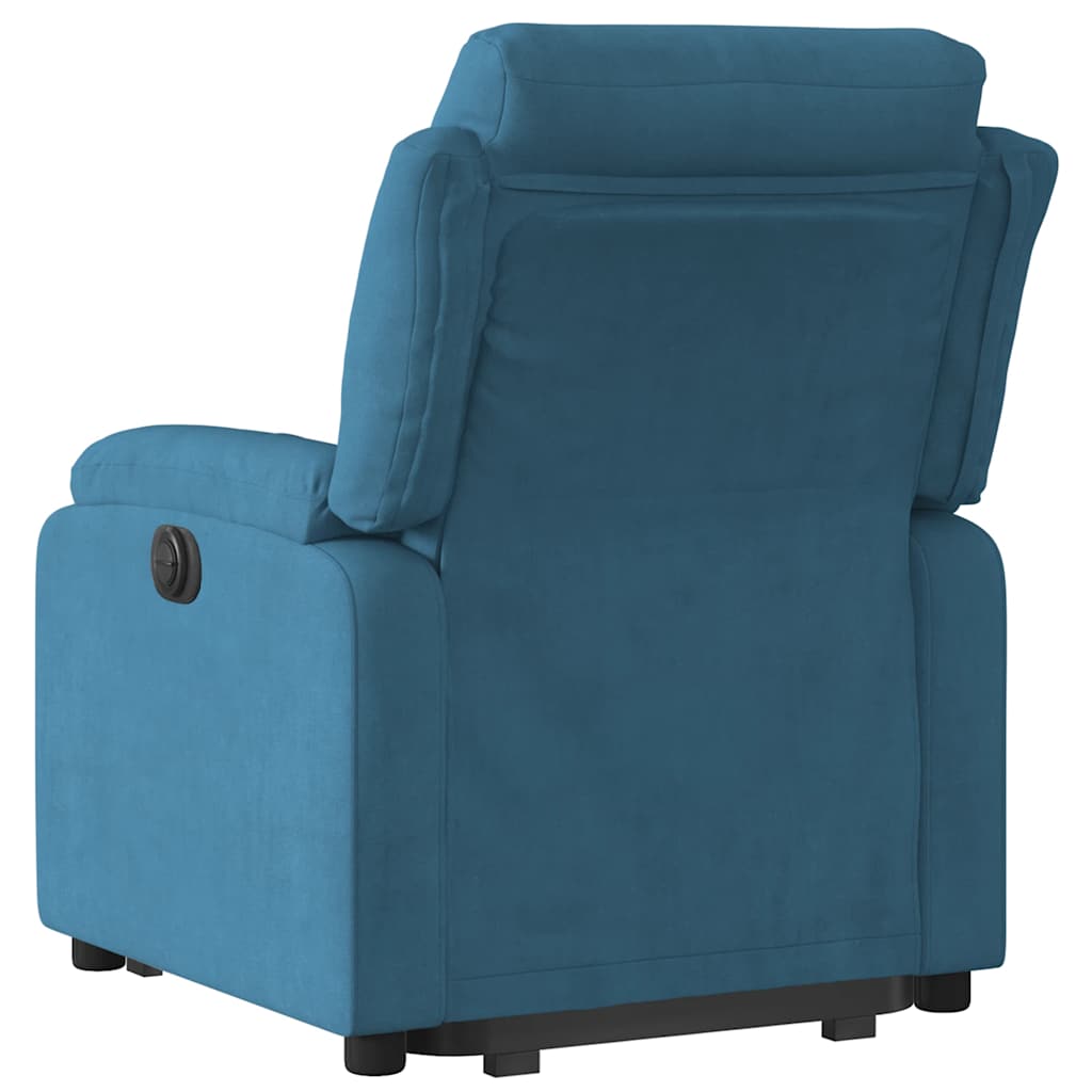 Sta-opstoel verstelbaar fluweel blauw is nu te koop bij PeponiXL, paradijselijk wonen!
