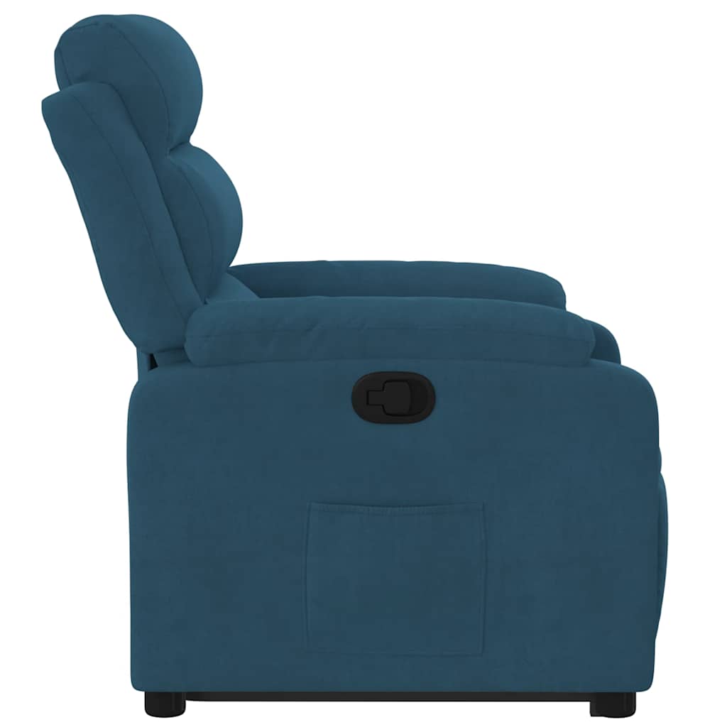 Sta-opstoel verstelbaar fluweel blauw is nu te koop bij PeponiXL, paradijselijk wonen!