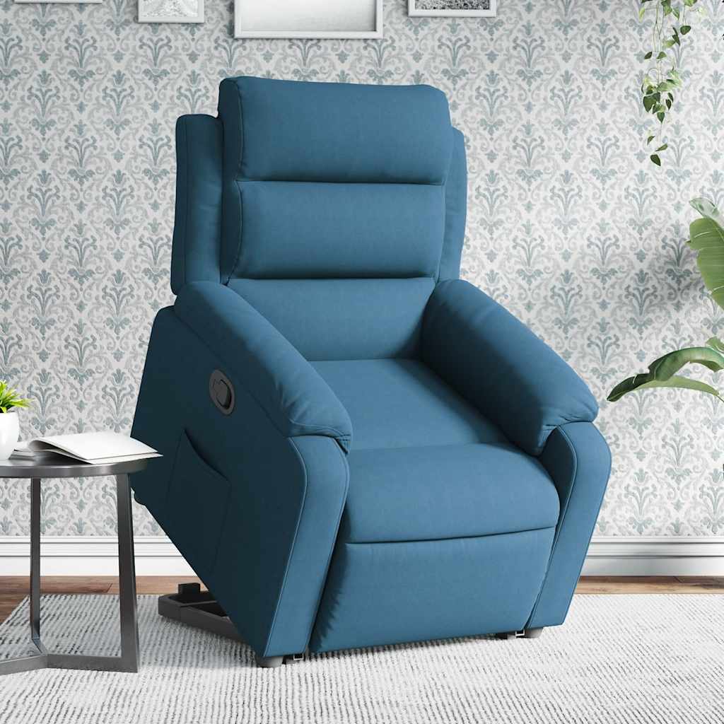 Sta-opstoel verstelbaar fluweel blauw is nu te koop bij PeponiXL, paradijselijk wonen!