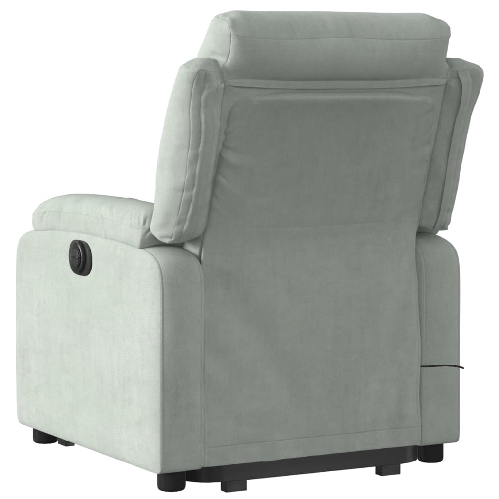 Sta-op-massagestoel verstelbaar fluweel lichtgrijs is nu te koop bij PeponiXL, paradijselijk wonen!
