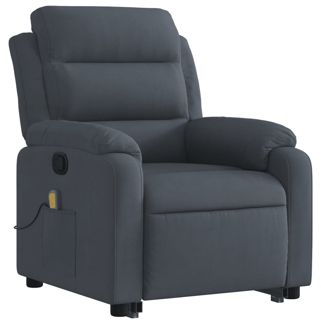 Sta-op-massagestoel verstelbaar fluweel donkergrijs is nu te koop bij PeponiXL, paradijselijk wonen!