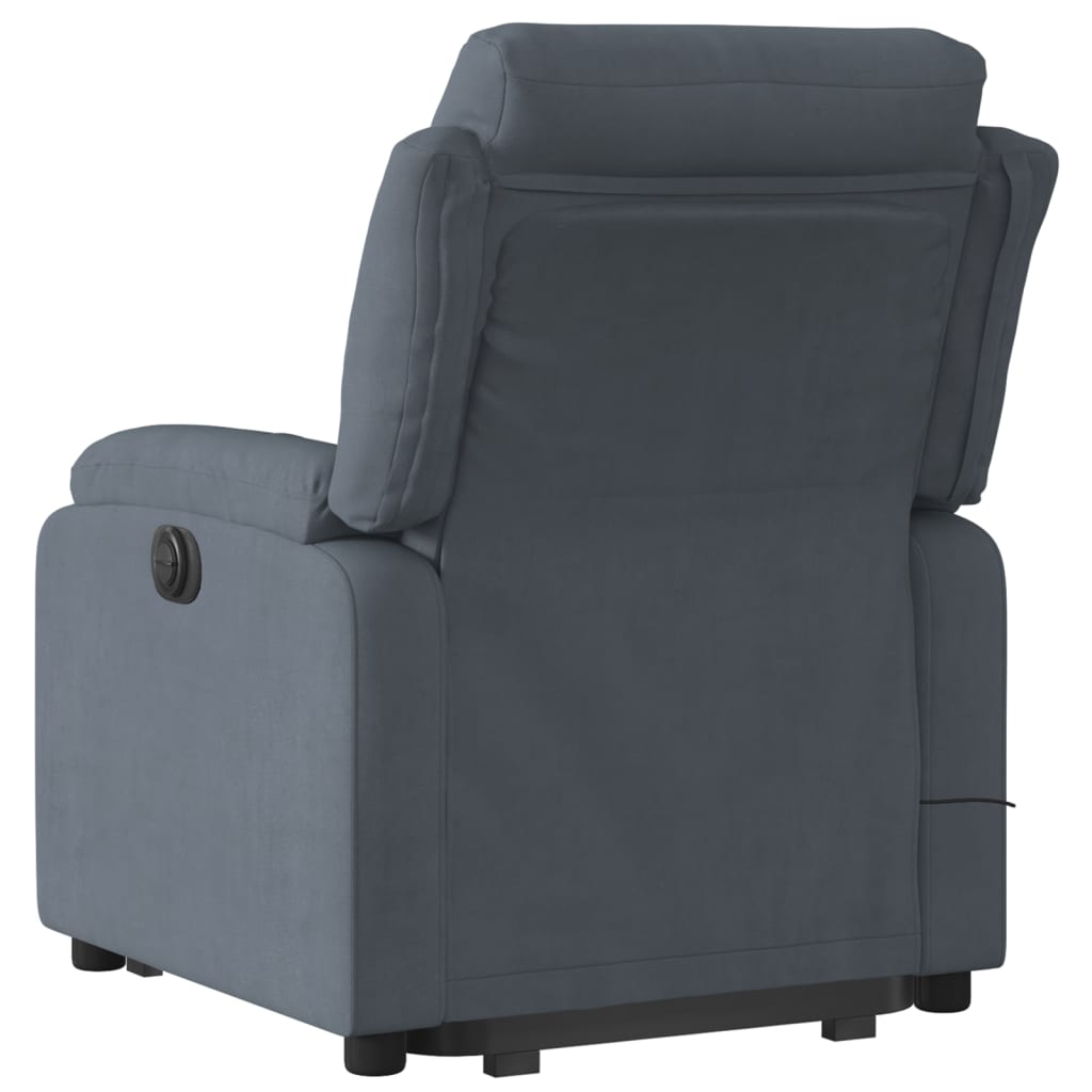 Sta-op-massagestoel verstelbaar fluweel donkergrijs is nu te koop bij PeponiXL, paradijselijk wonen!