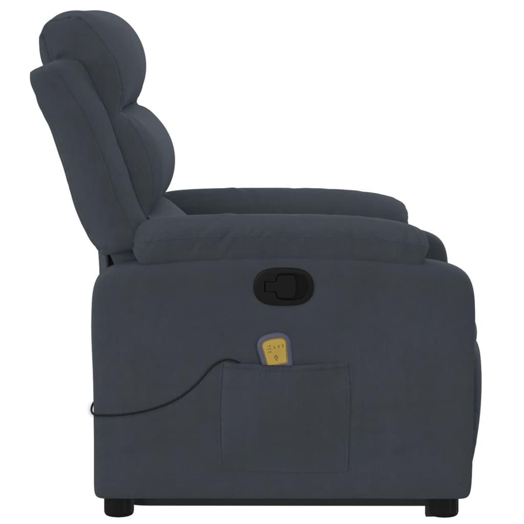 Sta-op-massagestoel verstelbaar fluweel donkergrijs is nu te koop bij PeponiXL, paradijselijk wonen!