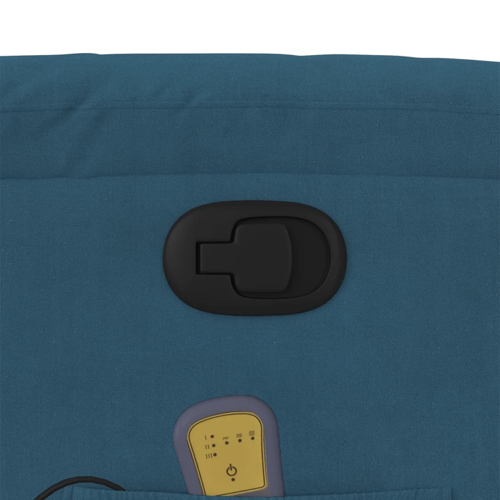 Sta-op-massagestoel verstelbaar fluweel blauw is nu te koop bij PeponiXL, paradijselijk wonen!