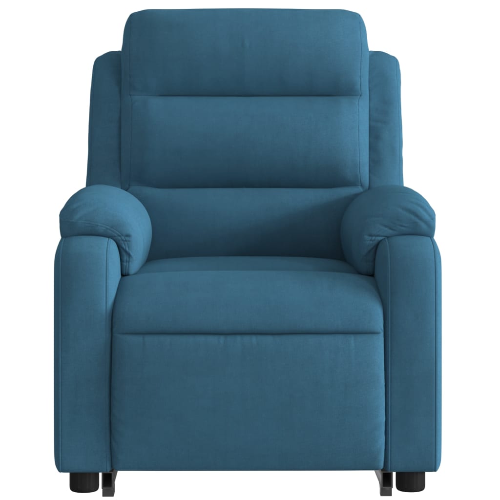 Sta-op-stoel elektrisch verstelbaar fluweel blauw is nu te koop bij PeponiXL, paradijselijk wonen!