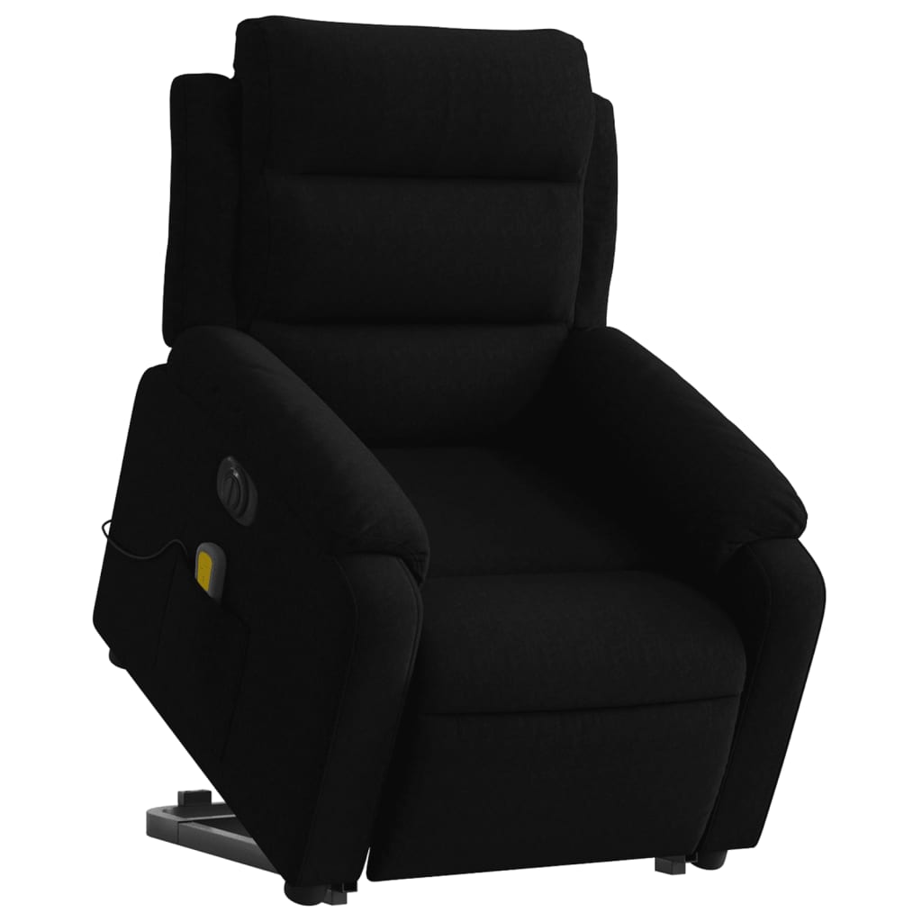 Sta-op-massagestoel elektrisch verstelbaar fluweel zwart is nu te koop bij PeponiXL, paradijselijk wonen!