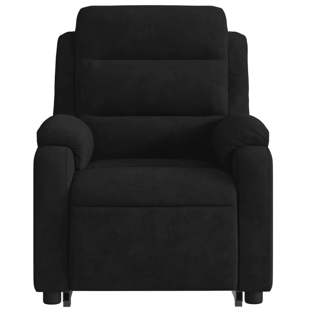 Sta-op-massagestoel elektrisch verstelbaar fluweel zwart is nu te koop bij PeponiXL, paradijselijk wonen!